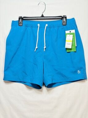 NWT Original Penguin Swim Trunks Medium Vallarta Blue 5”
